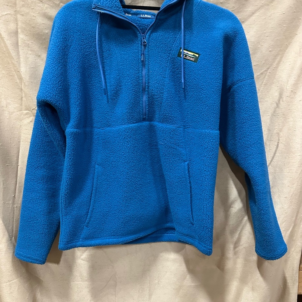 L.L. Bean Blue Zip Up Sweater